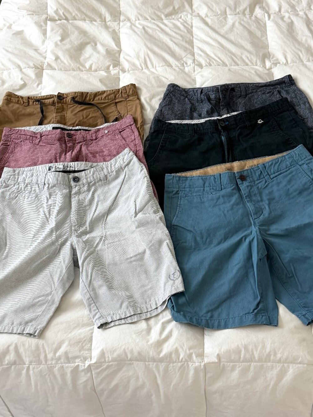 Men's Shorts Lot Size 32/33 6 Pairs Multi Colors